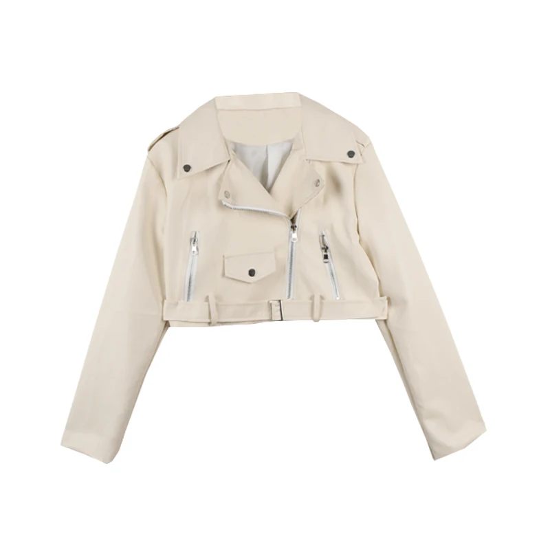 Autumn Winter Mini Short Cool Girl Sexy  Motorcycle Short Jacket Leather Coat Women Pu Leather Motocycle Jackets for Women