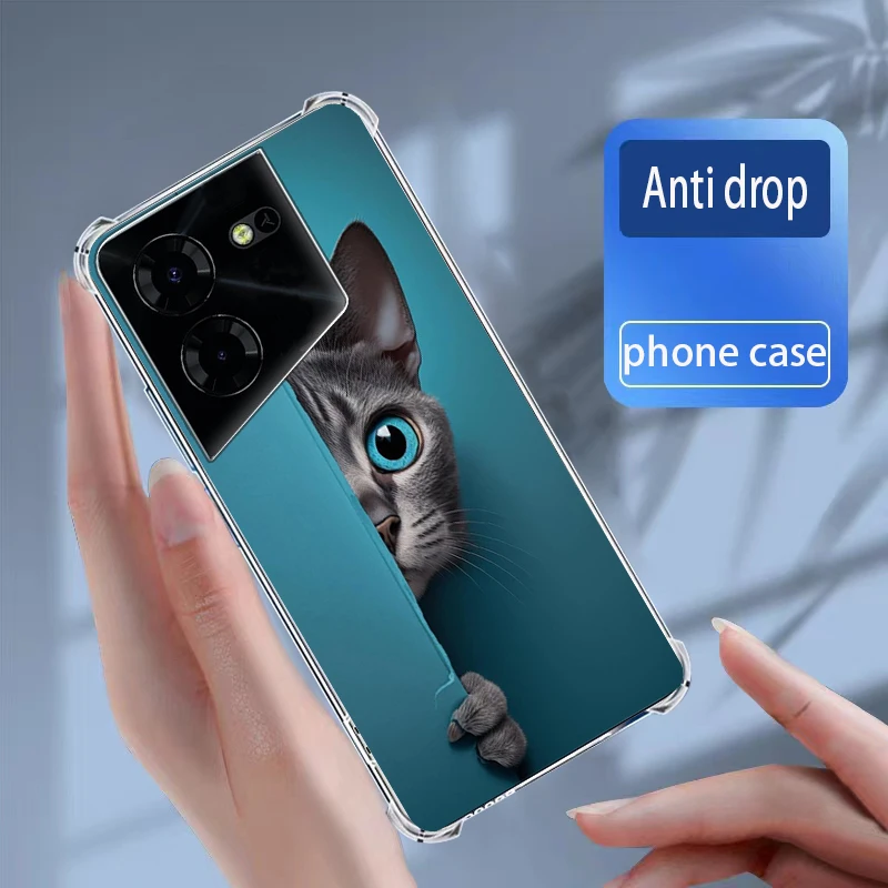 For Cases Tecno Pova 5 Pro Cover Soft Silicone transparent TPU Phone Case Coque Capa Bumper