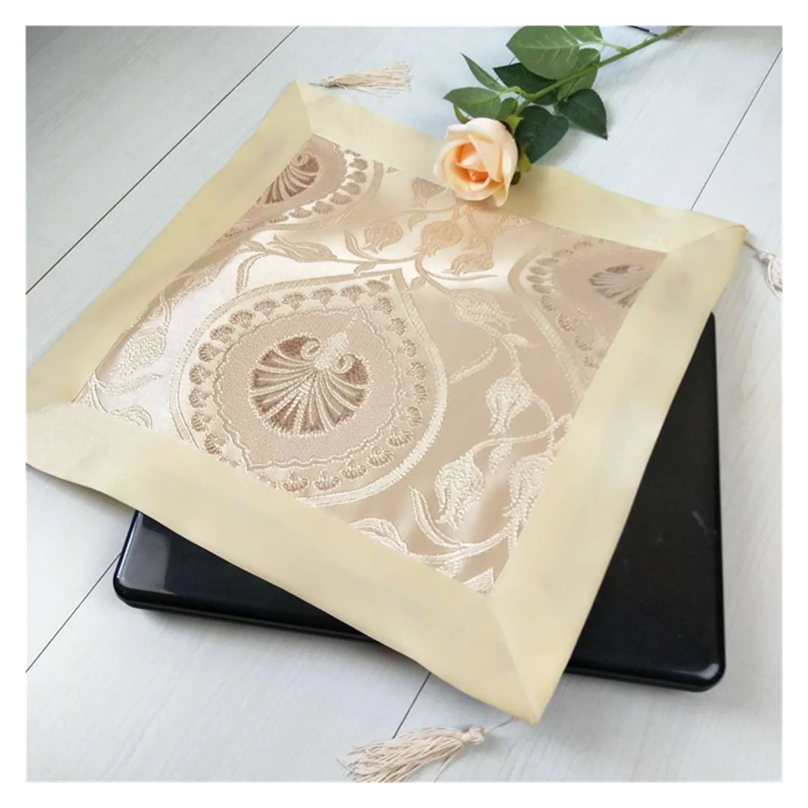 

European Style Simple Modern Square Cover Cloth Art Tea Tray Rice Cooker Notebook Printer Dust Cover Cloth Decorative Cloth