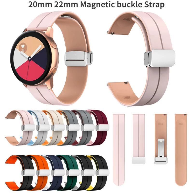 

20 22mm Silicone Colorful Strap For Huawei Watch GT3 GT 3 42 46mm GT4 Pro/Buds Wristband GT 2 GT2 Pro 46mm Watchband Bracelet
