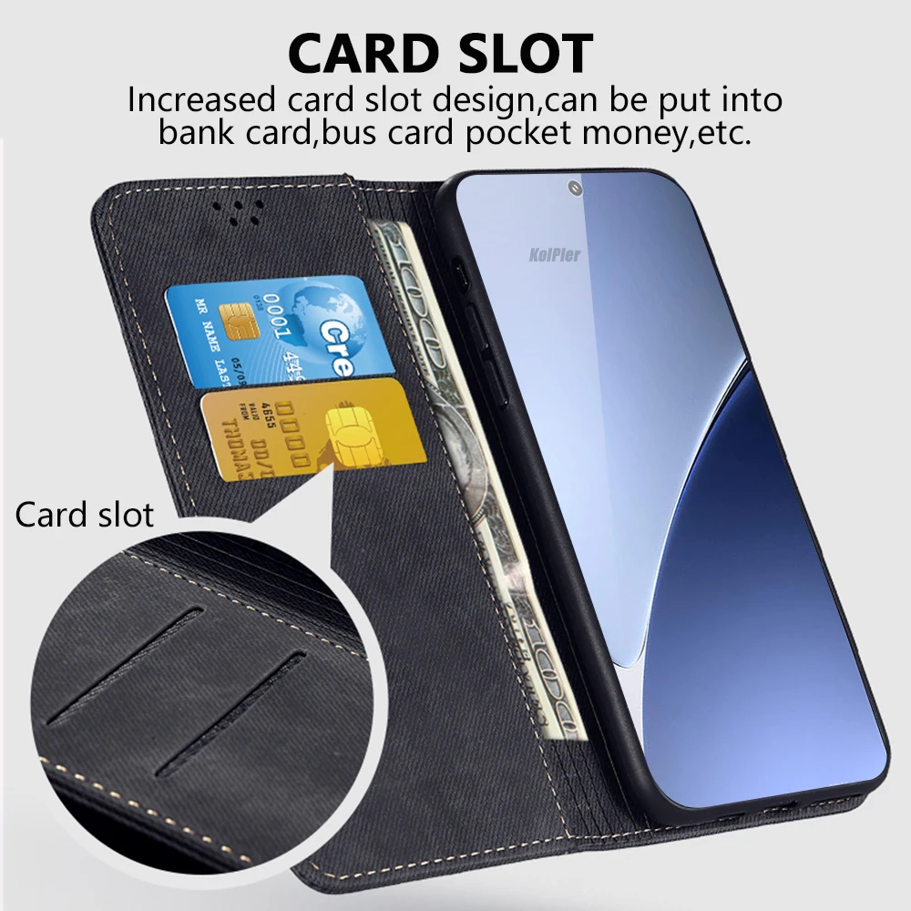 Роскошный кожаный флип-чехол-кошелек для Xiaomi Mi 15 PRO/Mi15 слот карт подставка