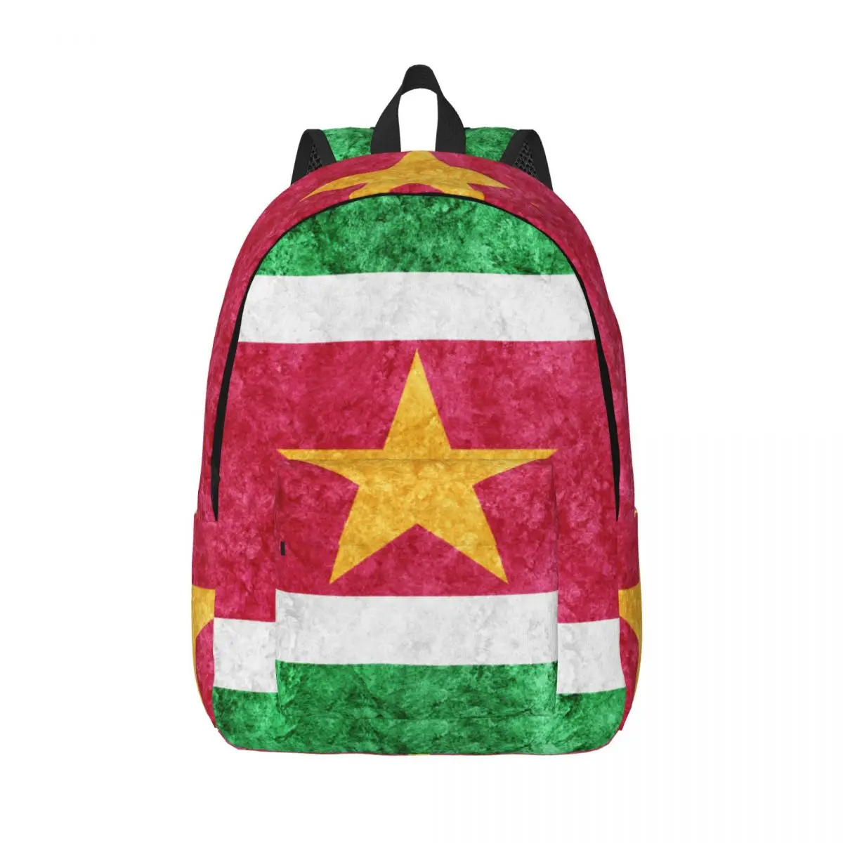 

Student Bag Suriname Flag Grunge Backpack Parent-child Lightweight Backpack Couple Laptop Bag