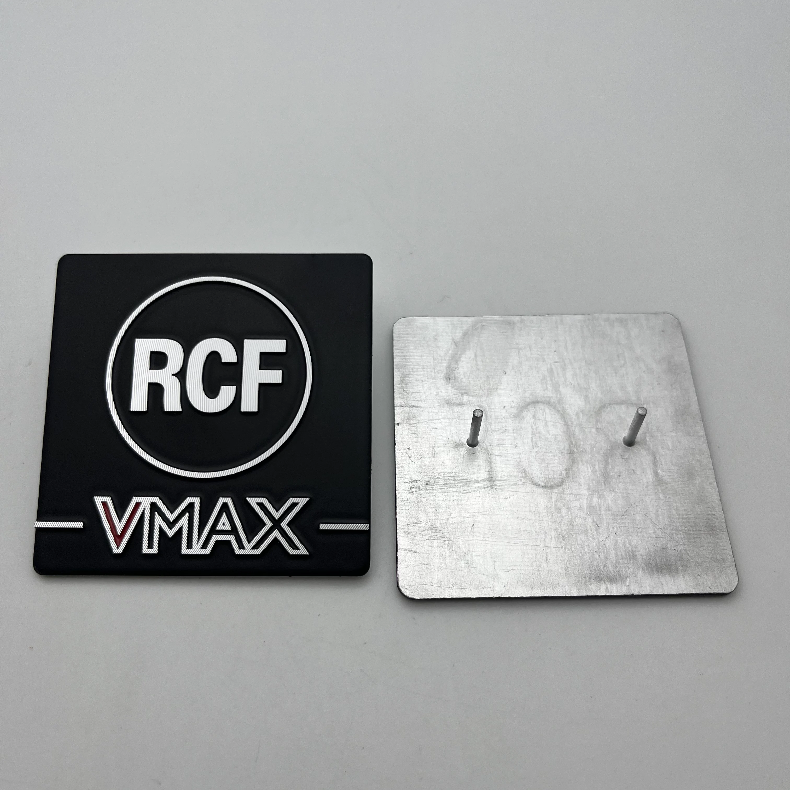 Фото 2 шт. наклейка с эмблемой 3D металлический алюминиевый сплав динамик RCF наклейки автомобильный Стайлинг значки украшения автомобильные аксессуары №2