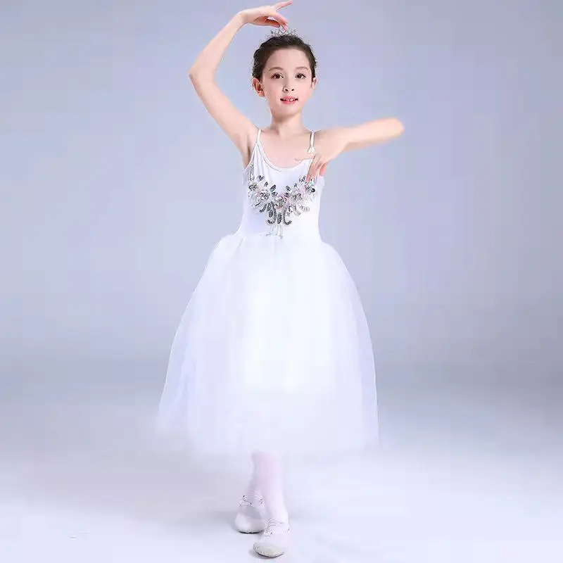 Детские Балетные танцевальные костюмы для девочек профессиональная Европейская