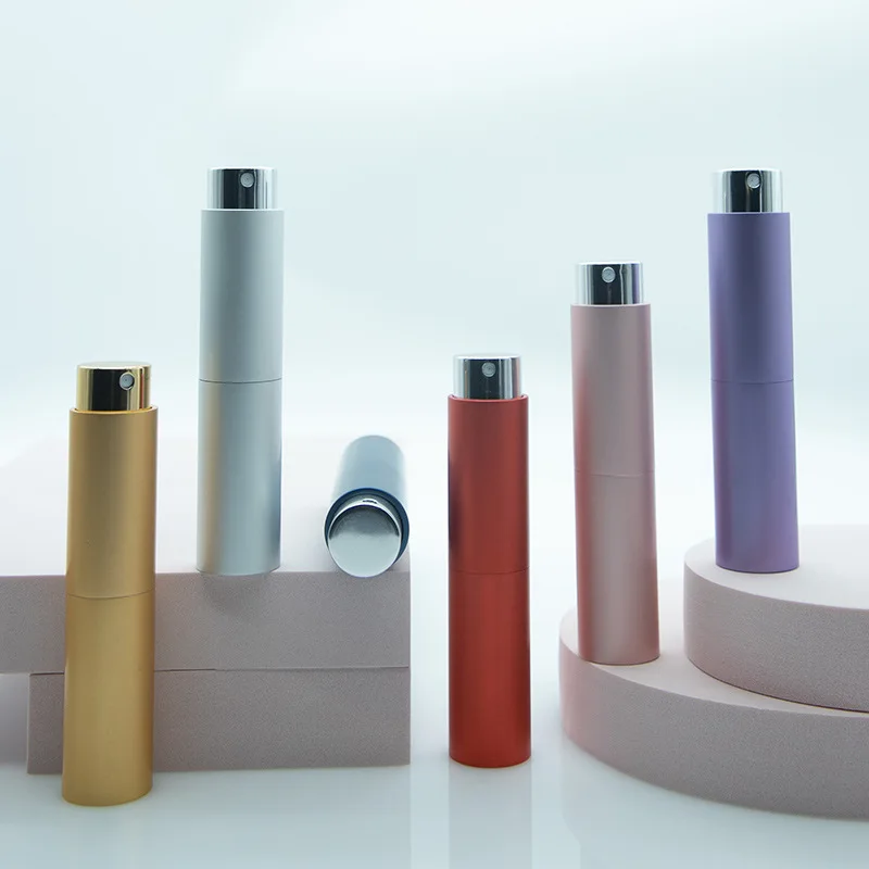 

10ml Parfum Refillable Bottle Aluminum Rotating Perfume Spray Bottle Press Mouth Portable Spray Bottle Cosmetic Container Travel