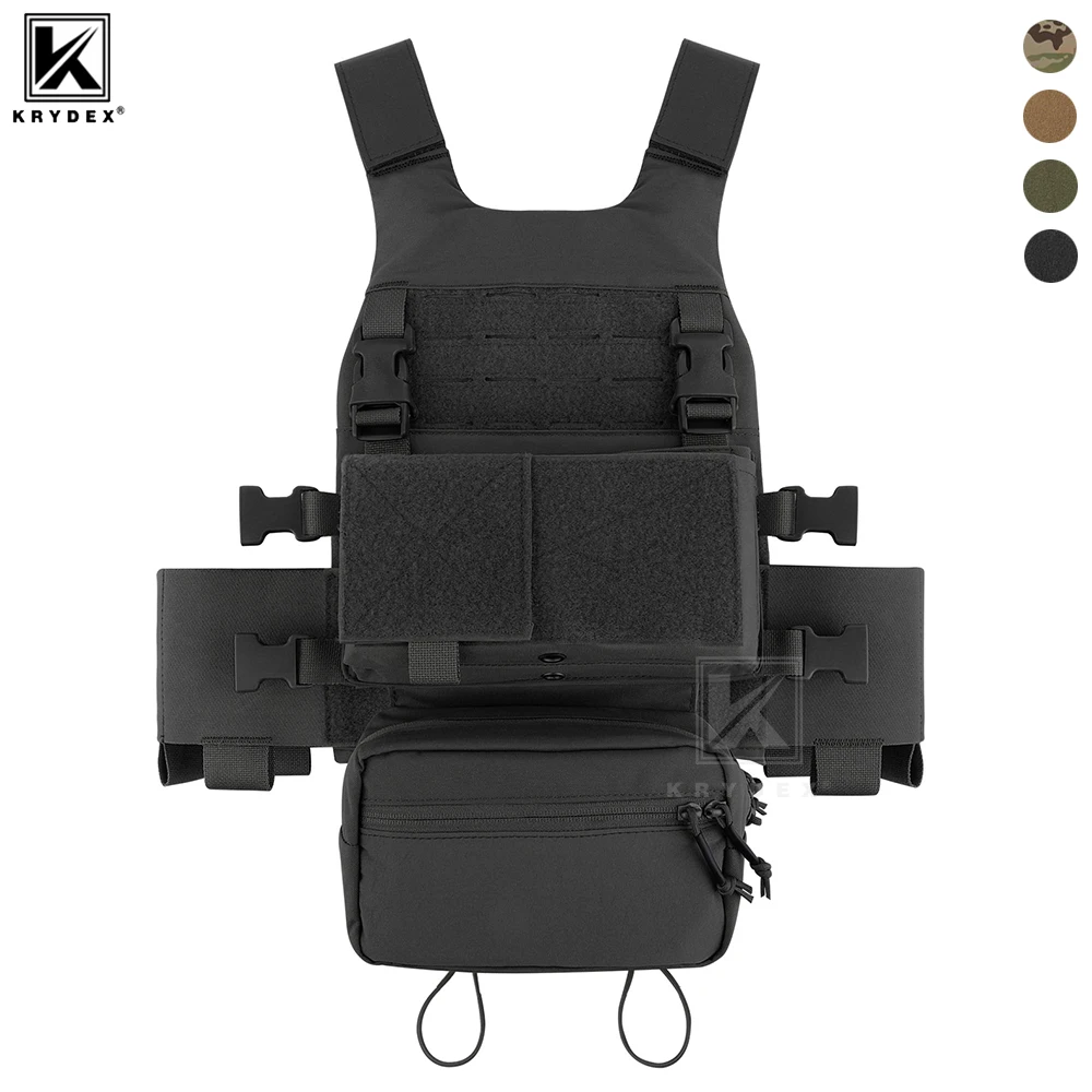 KRYDEX Тактический жилет Low Vis Slick Armor Plate Carrier с 5 56 7 62 Mag Pouch Drop MK3 Micro Fight Chassis Охотничий