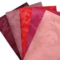 pink camouflage faux pu leather sheets lychee synthetic leather set for sewing bow bag brooches sofa car diy handmade making