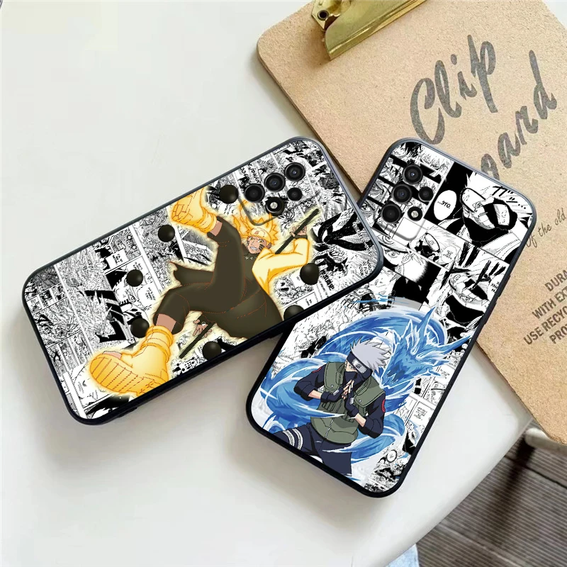 

Anime NARUTO Phone Case For Samsung Galaxy A32 4G 5G A51 4G 5G A71 4G 5G A72 4G 5G Liquid Silicon Back Black Coque Soft