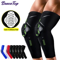 bracetop 1pair sports anti collision elbow pads compression arm sleeves protector basketball football cycling knee support guard