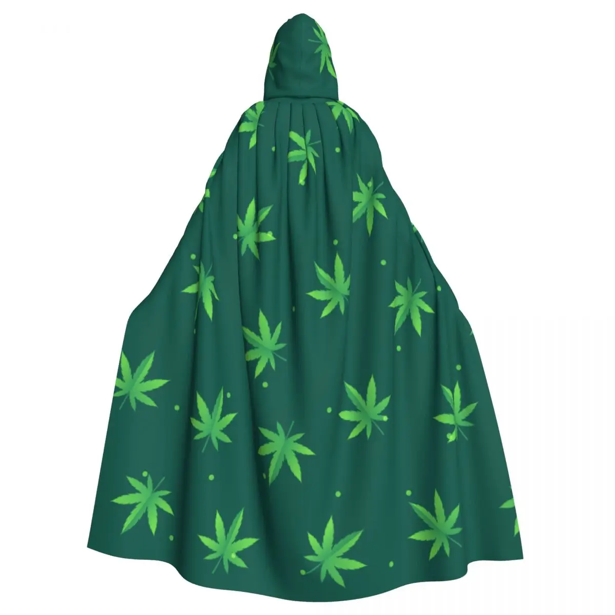 

Unisex Adult Natural Monstera Leaves Cloak with Hood Long Witch Costume Cosplay