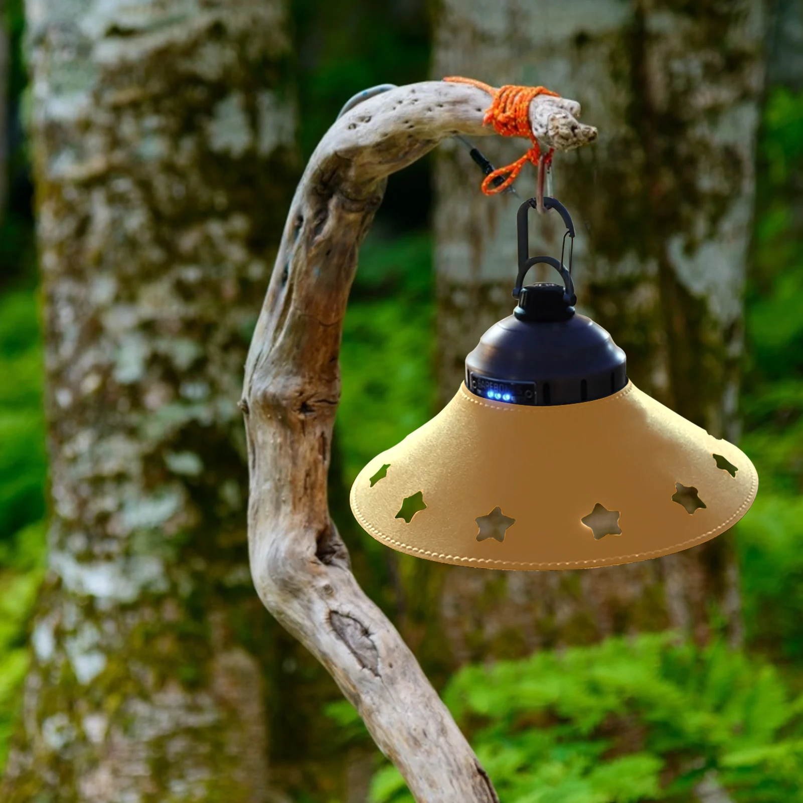 

Hollow Leather Lamp Cover Outdoor Camping Led Lampshade Decor