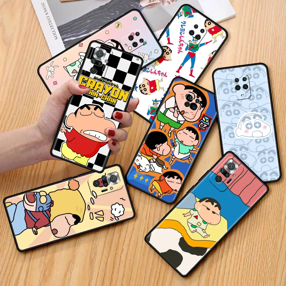 

Funda For Xiaomi Redmi Note 11 10 9 Pro 10S 9S 8 9A 9C 9T Cover K50 K40 10C 8T K40S Silicone Phone Case Anime Crayo Shin Chan