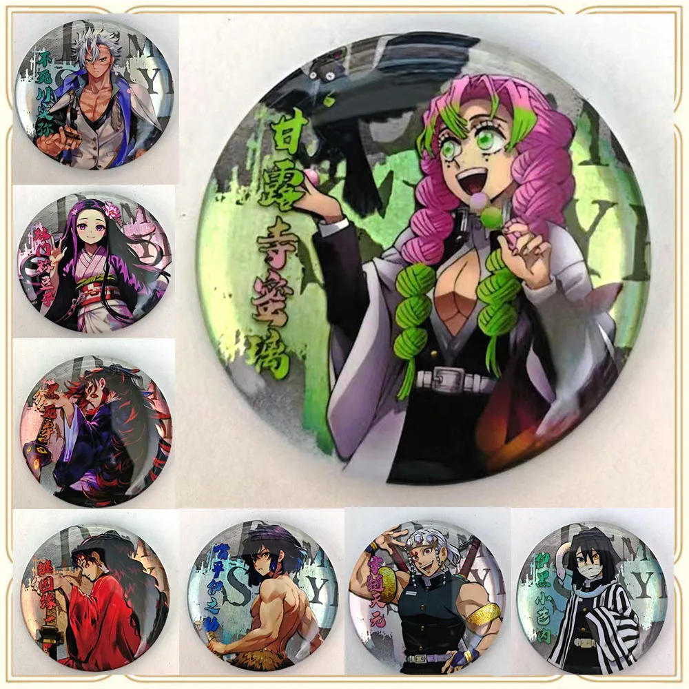 Аниме Demon Slayer BJ Hashibira Inosuke Kanzaki Aoi Коллекционные карты для мальчиков Игры игрушки