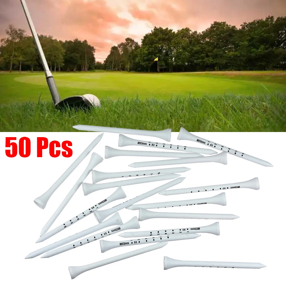 

83mm 50pcs Golf Tee Environmental Protection Golf Accessories Golf Tees Outdoor Professional Scale Tees Golf High Quality