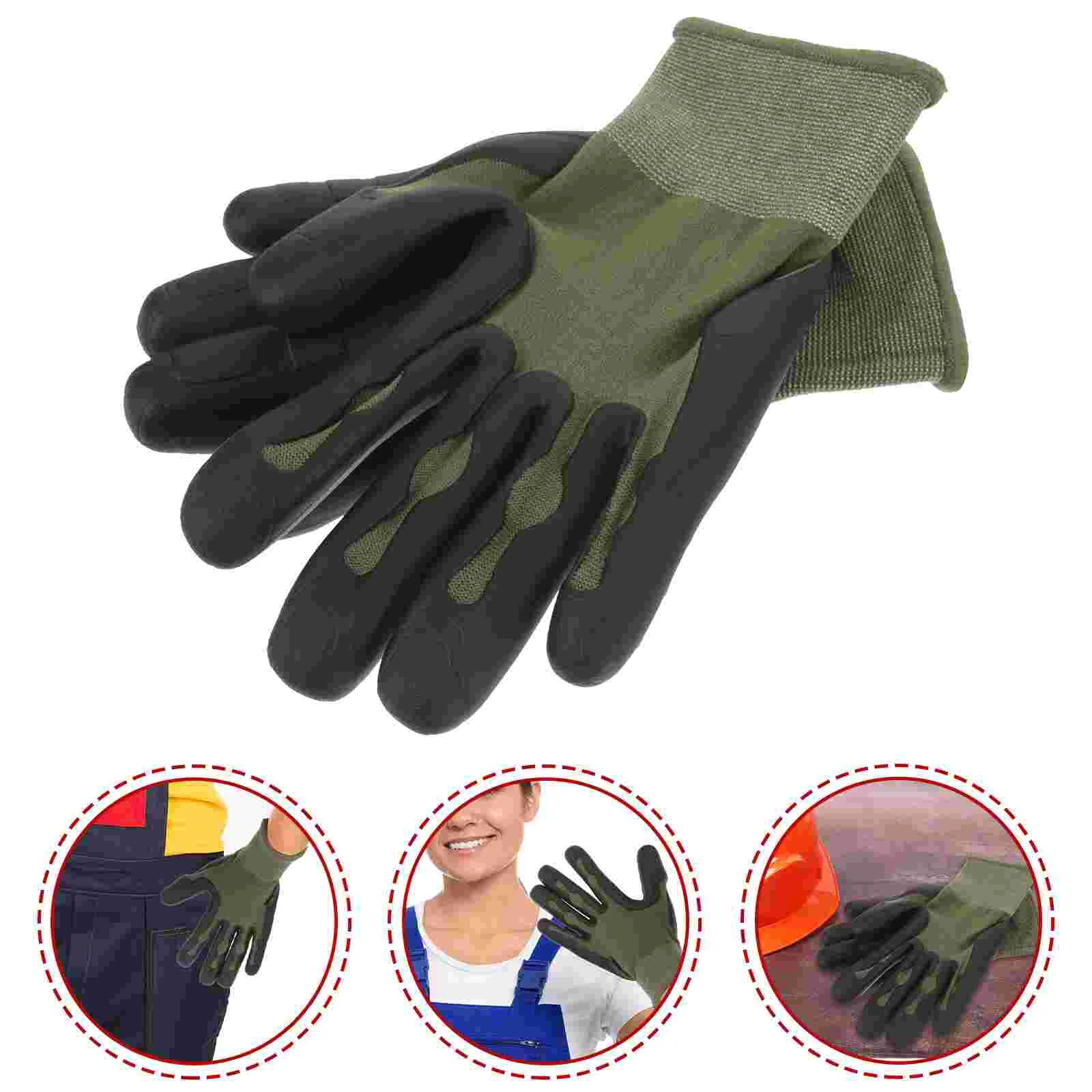 Перчатки с резиновым впрыском варежки защитные рабочие для мужчин рабочая