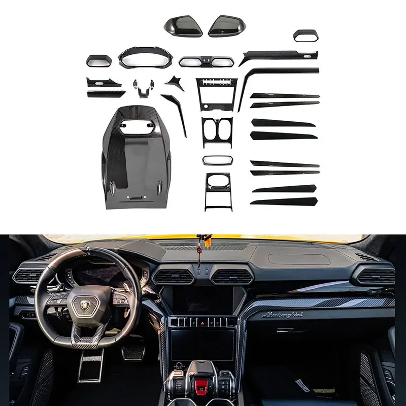 Hochwertige Tige ENE Kohle faser Aufkleber Paste Stil Авто Interieur Kits Verkleidungen Streifen Autoteil für фонарь Lamborghin