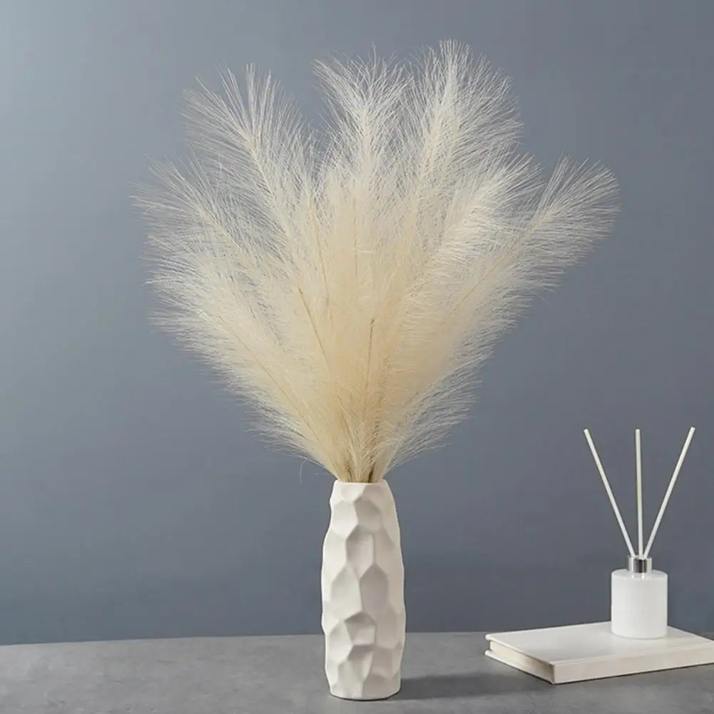 

Artificial Plant Realistic Looking Bright Color Wide Charming Wedding Centerpiece Fake Pampas Grass Decor Home Supplies