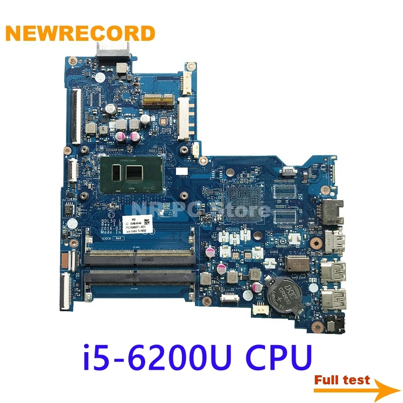 

For HP 15-AY Laptop Motherboard 854937-601 854937-001 BDL50 LA-D704P With SR2EY I5-6200U CPU DDR4 Main Board Full Test