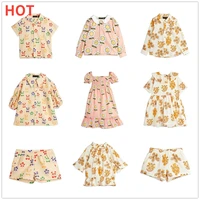 2022 mr spring and summer new boys and girls sunflower flower panda series casual dress