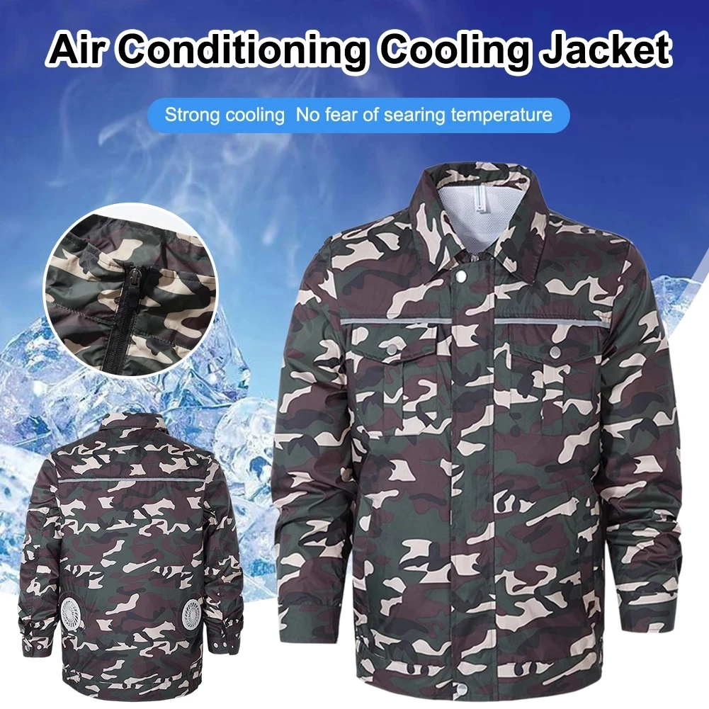 

Summer Sport Fan Air Condition Cool Man Woman Travel Ultralight Brand Outdoor Vest Clothes Jacket Sun Windbreaker Fishing Worker