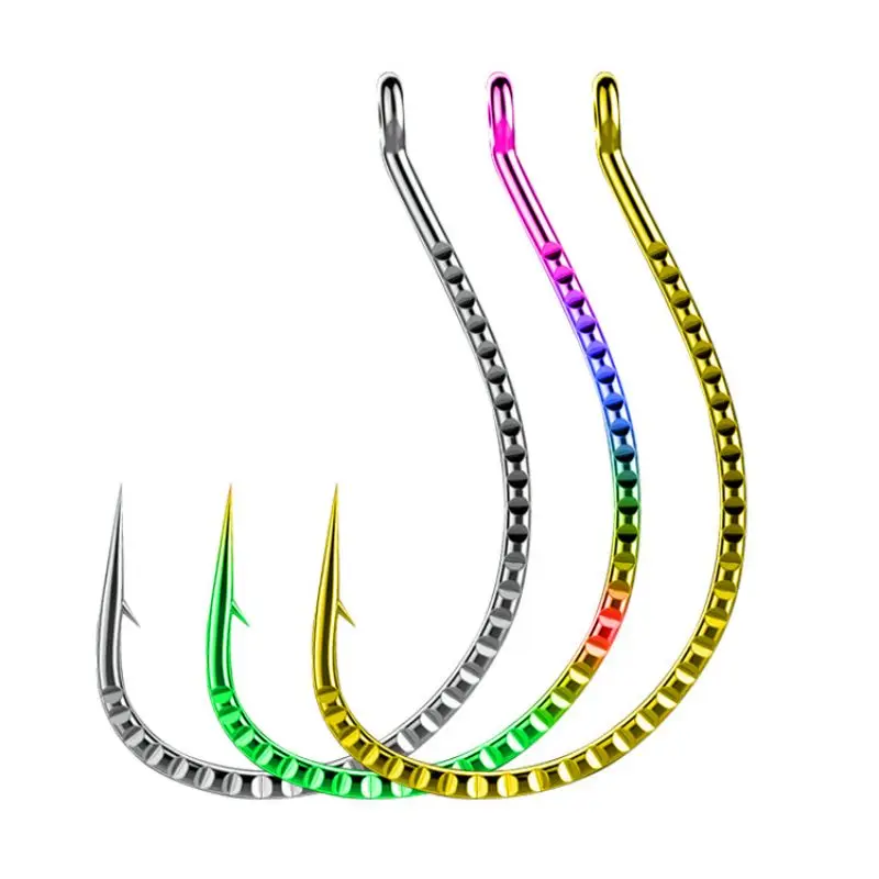 

Sea.Yolo 15-20Pcs Fishing Hook High Carbon Steel Soft Bait Fishhook Barbed Worm Hook for stream Bass Carp Fishing Accessories