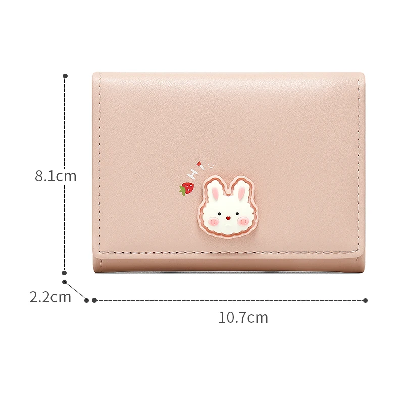 Girls Coin Purses Cute Rabbit Wallets for Women Small Zipper Girls Credit Card Holder for Teen Leather Coin Purse Female Wallet