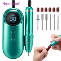 30000rpm electric nail drill machine rechargeable nails drill tools lcd display nail supplies for professionals polishing tool
