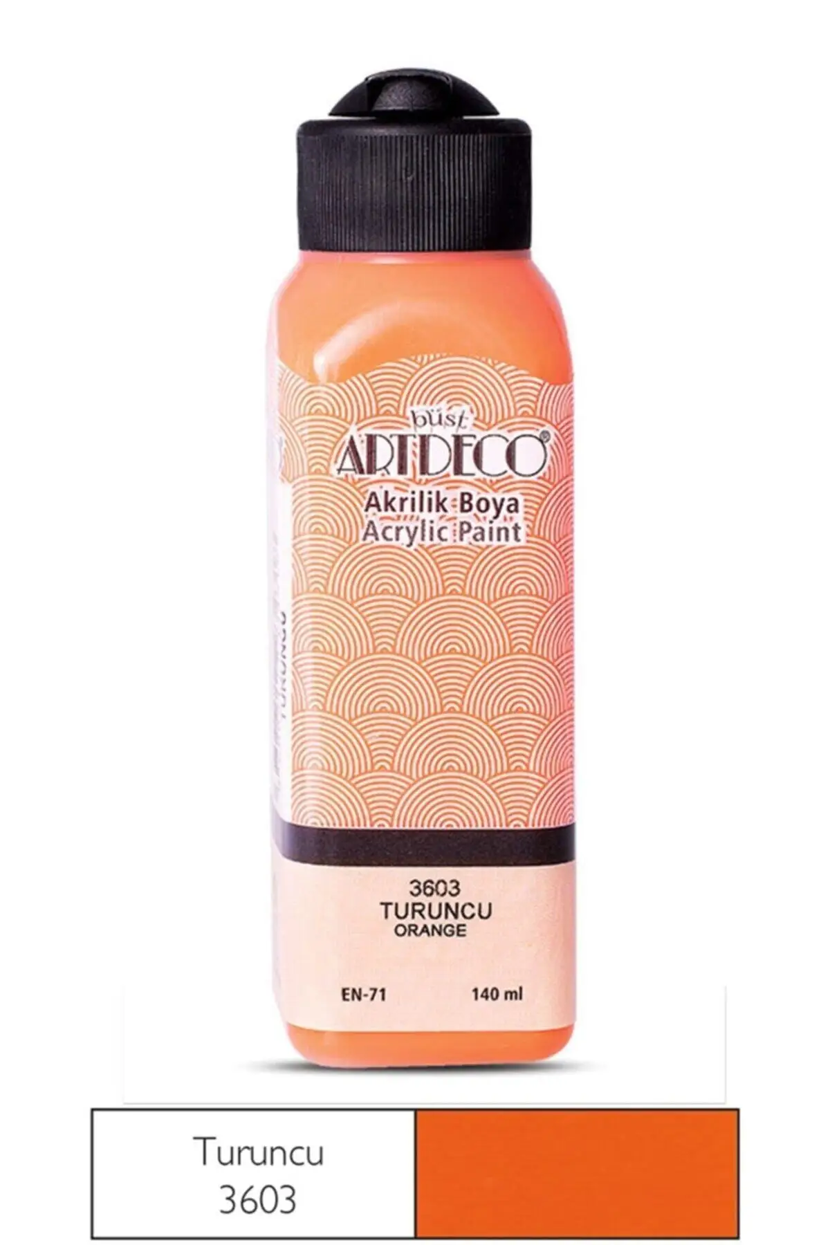 

140ml Orange Acrylic Paint 3603 water-based paint wood canvas paint art school material for ceramic glass tile surfaces