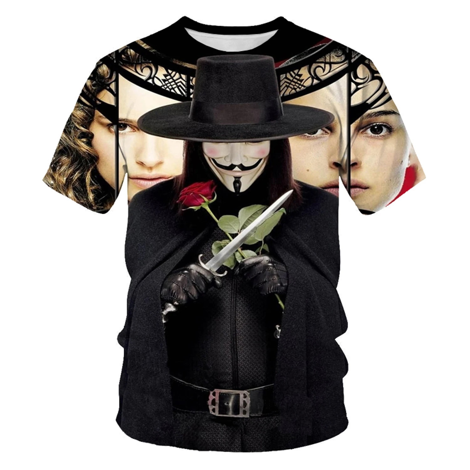 

Summer Fashion Men/Women 3D Printing Dark Evil Clown Pattern T-Shirt Street Personality Trend Wild Loose Oversized Short-Sleeved