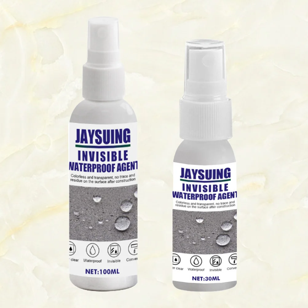 

2 Pcs Water-proofing Agent Transparent Permeable Nano Spray Glue Waterproof Paint For Reapiring Roof (100ML+300ML)