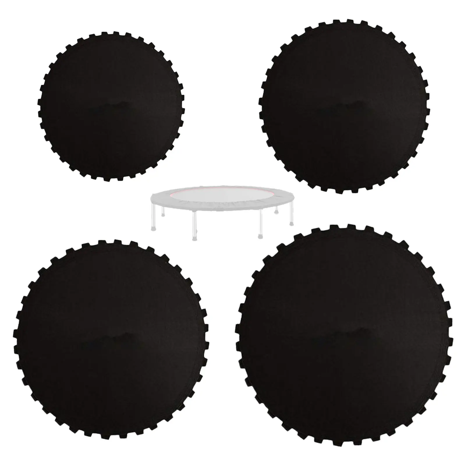 

8 Row Stitched Trampoline Replacement Mat UV-Resistant Jumping Mat For Round Frame Super Elastic Compatible With Round Frames UV