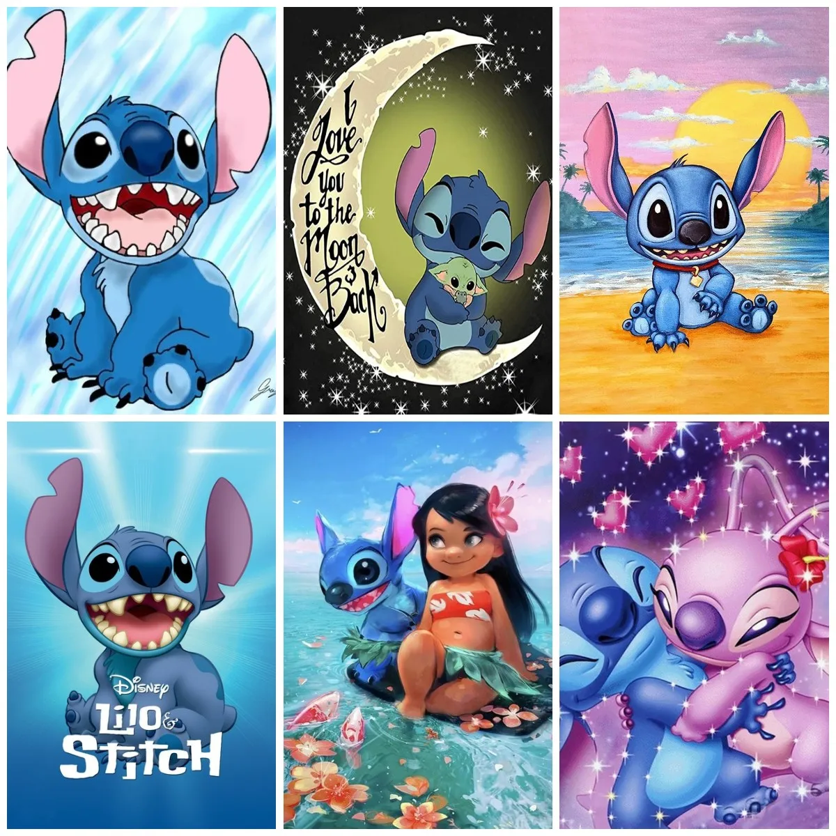 

Diamond Painting Disney Cartoon New Arrives Cartoon Cross Stitch Lilo&Stitch Diamond Embroidery Picture Anime Mosaic Kids Deco