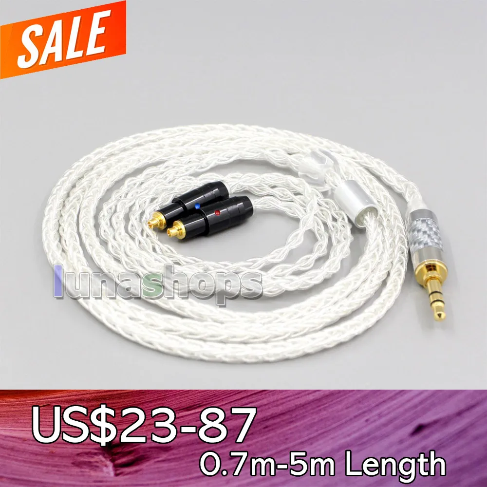 

8-жильный посеребренный кабель для наушников LN006571 2,5 мм 4,4 мм XLR 3,5 мм OCC Для Shure SRH1540 SRH1840 SRH1440