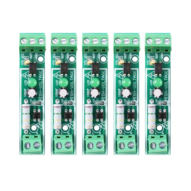 

5PCS 220V Optocoupler Isolation Module Voltage Detect Board Adaptive 3-5V For PLC Isolamento Fotoaccoppiatore Module