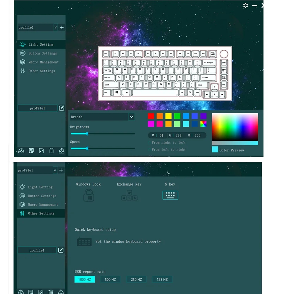 Комплект механической клавиатуры NextTime 75 из алюминиевого сплава черный белый