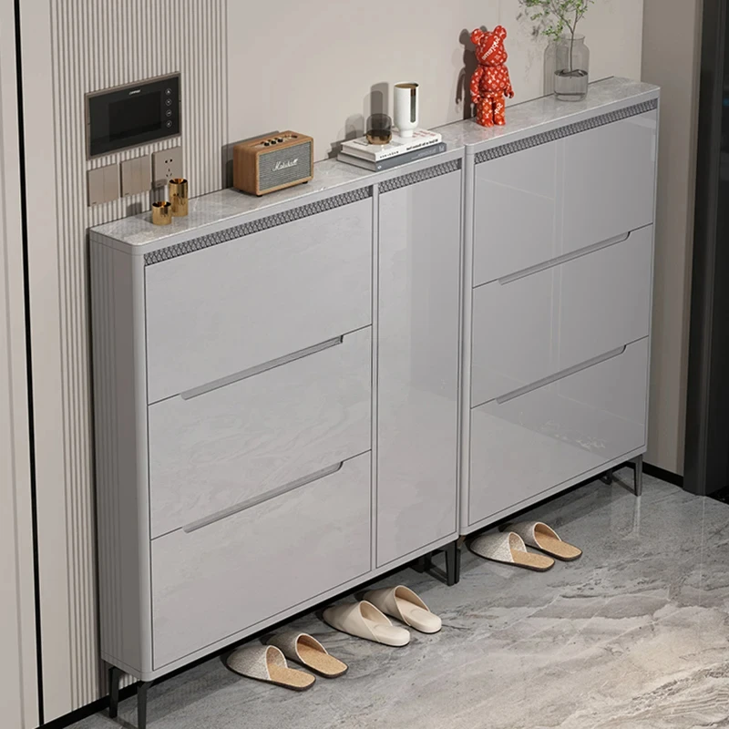 Ультратонкий вращающийся шкаф для обуви современный узкий скандинавский