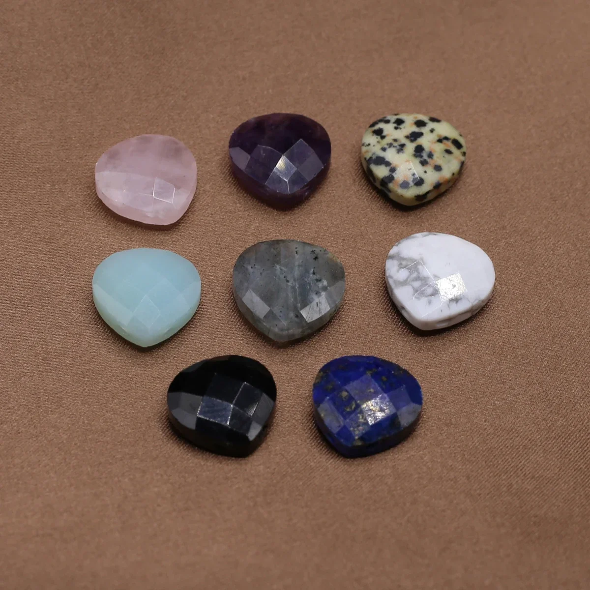 

2Pcs Errings Pendant Natural Stone Labradorite/Balmatin Faceted Pendant For Jewelry Making DIY Necklace Bracelet Accessory