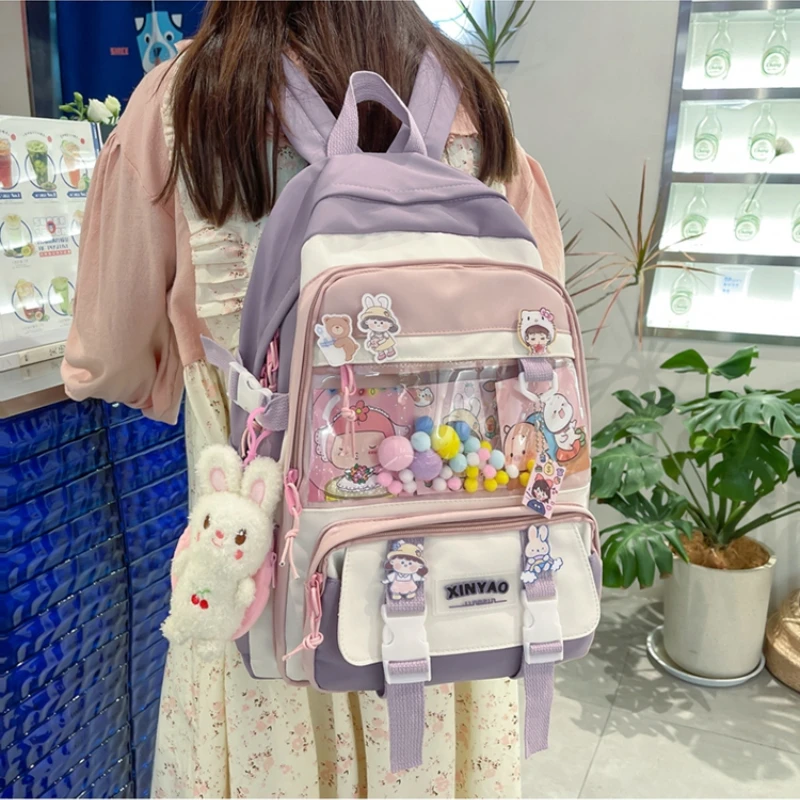 Teenager Girl Kawaii Bookbag Laptop Rucksack Cute Student Sc