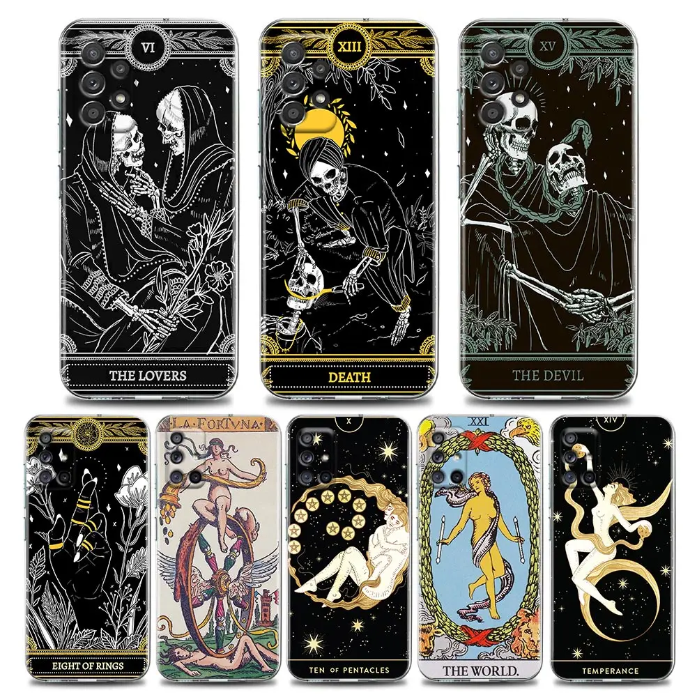 

Le Tarot Egyptien de Dusserre Art Clear Phone Case for Samsung A01 A02 A11 A12 A21 A31 A41 A32 A51 A71 A42 A52 A72 Soft Silicone