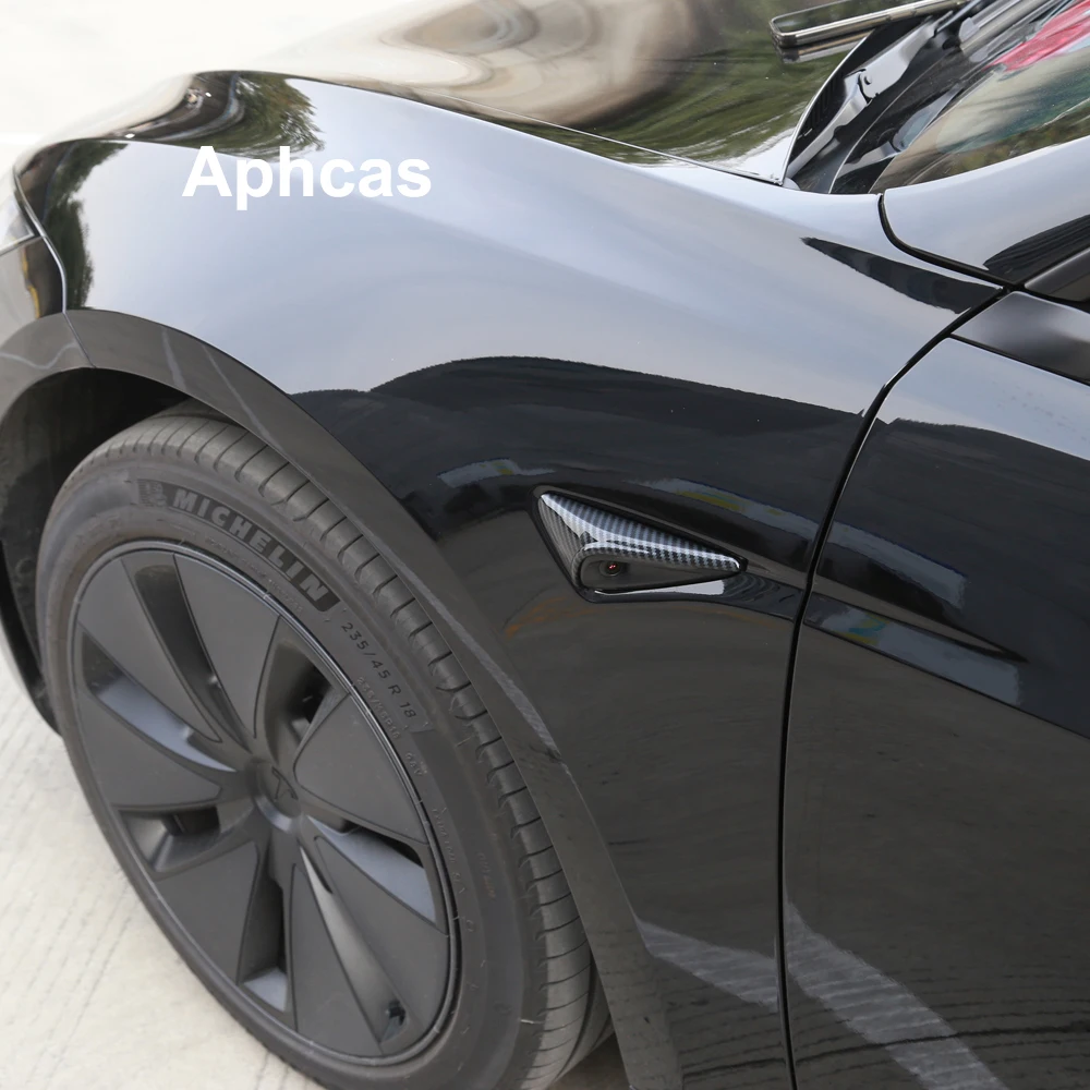 Для Tesla New Model 3 Highland 2024 крышка боковой камеры автомобиля крыло Защитная Наклейка