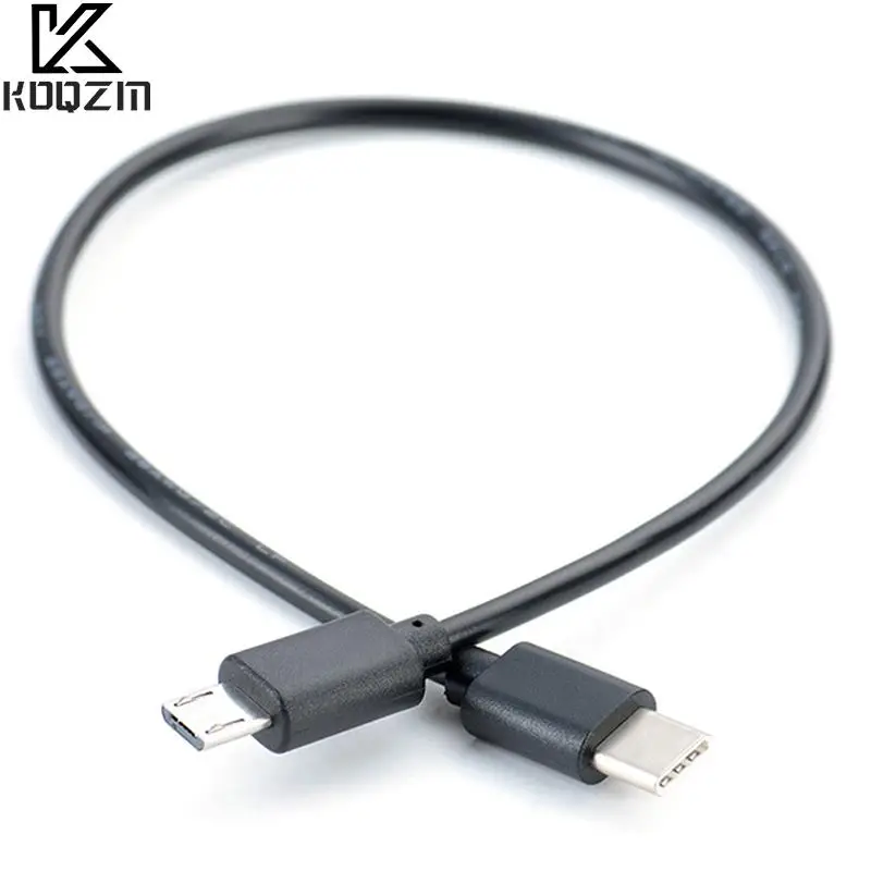 

High Quality 30cm Type C Male To Micro USB Male Sync Charge OTG Charge USB-C Cable Cord Adapter