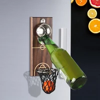 1pc multifunction bottle opener with pocket wine beer opener wall mount basketball opener magnet kitchen gadget