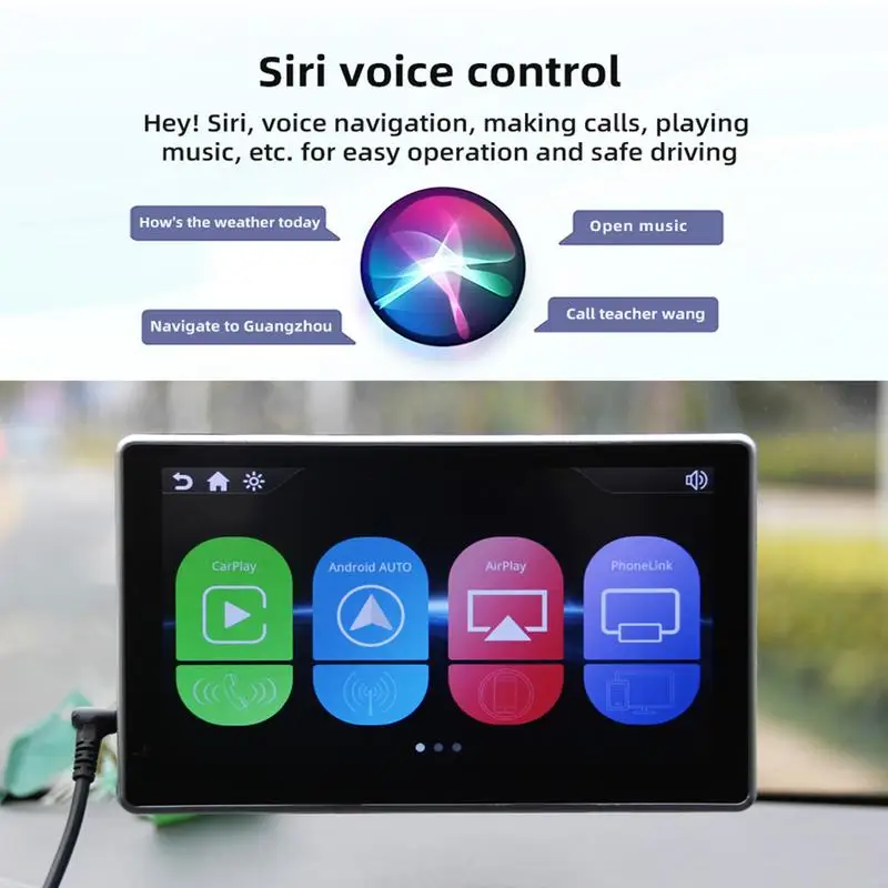 

Автомобильный стереопроигрыватель с 7-дюймовым сенсорным экраном, автомобильный стереопроигрыватель, BT Mirror Link, FM-передатчик, голосовое упр...