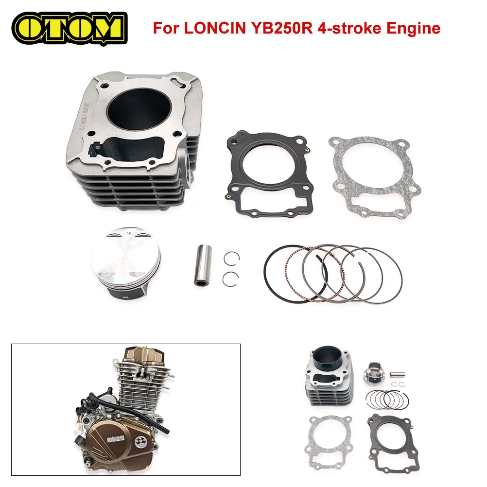 Фото Для LONCIN YB250R комплект цилиндров мотоцикла 71 мм блок цилиндров поршневой штифт кольцо уплотнительная прокладка KEWS K23 двигатель внедорожные аксессуары №1