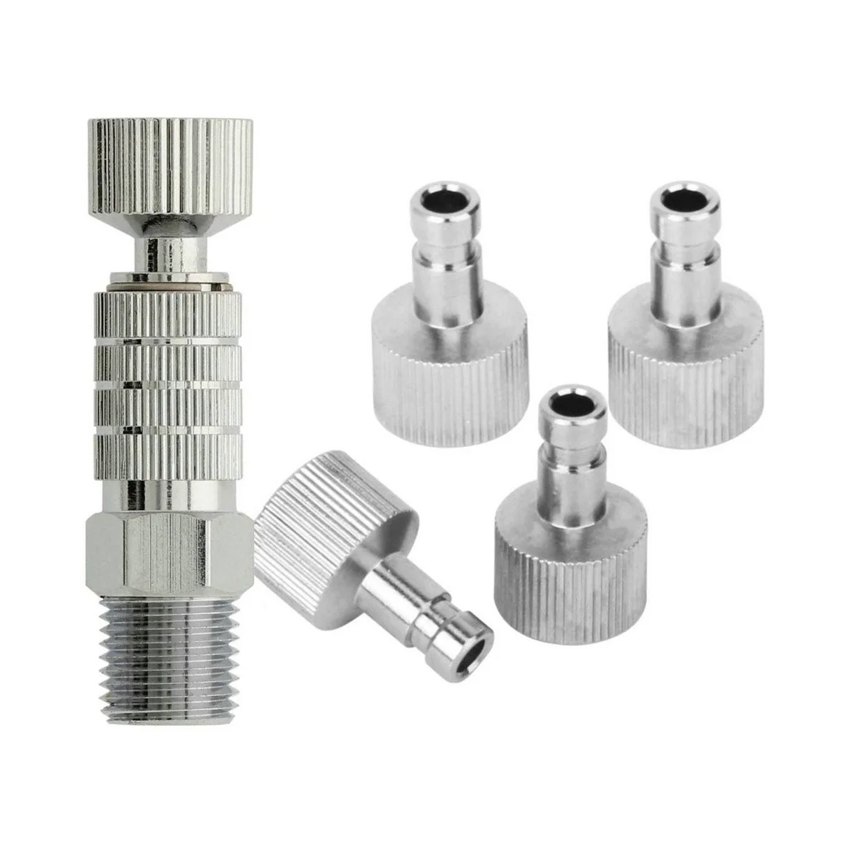 

1Set Airbrush Quick Disconnect Coupler Fitting Adapter with 4 Fittings 1/8inch Part Air Horse Airbrush Quick Connector