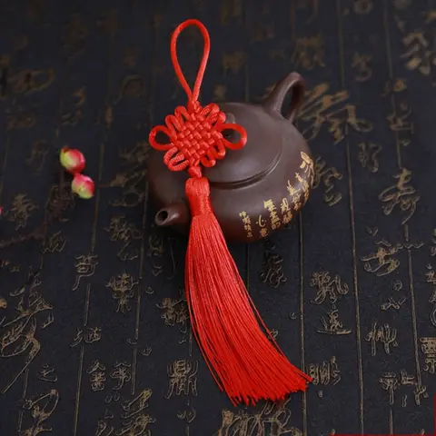 Маленькая китайская кисточка с узлом, подвеска «сделай сам», традиционная искусственная подвеска в китайском стиле, Подарочная коробка из полиэстера