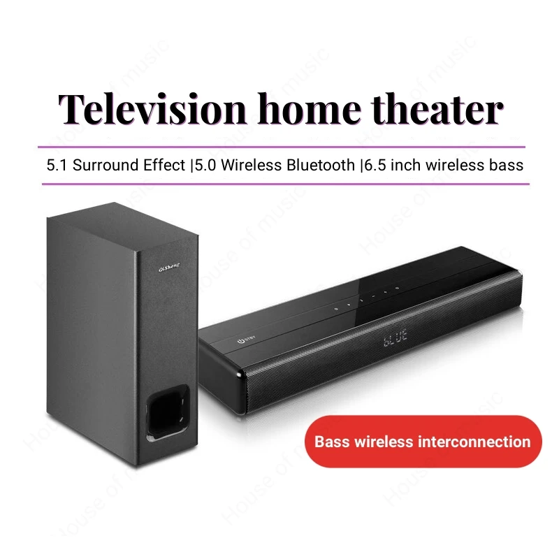 S Home Theater Audio Equipment With 6.5-inch Subwoofer Supports Bluetooth/hdmi/fiber Coaxial