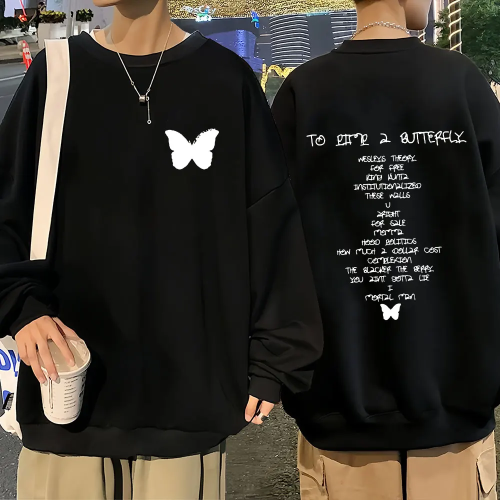 

Rapper Kendrick Lamar Sweatshirt To Pimp A Butterfly Album Tracksuit Men Women Retro Hip Hop Punk Fleece Long Sleeve Streetwear