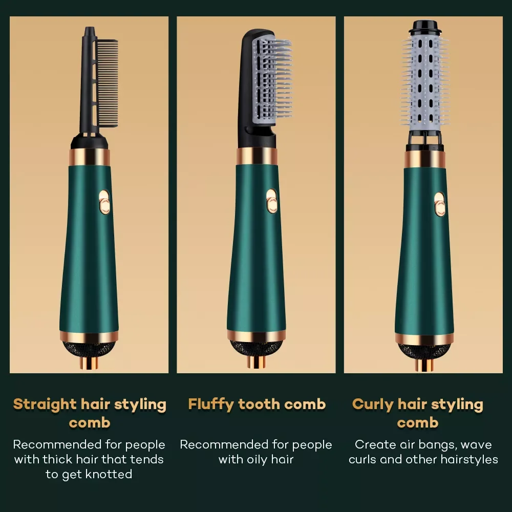 

3 in 1 Hair Dryer Brush Straightener Hair Curler Comb Negative Ion Technology Professional Hot Air Comb for Women