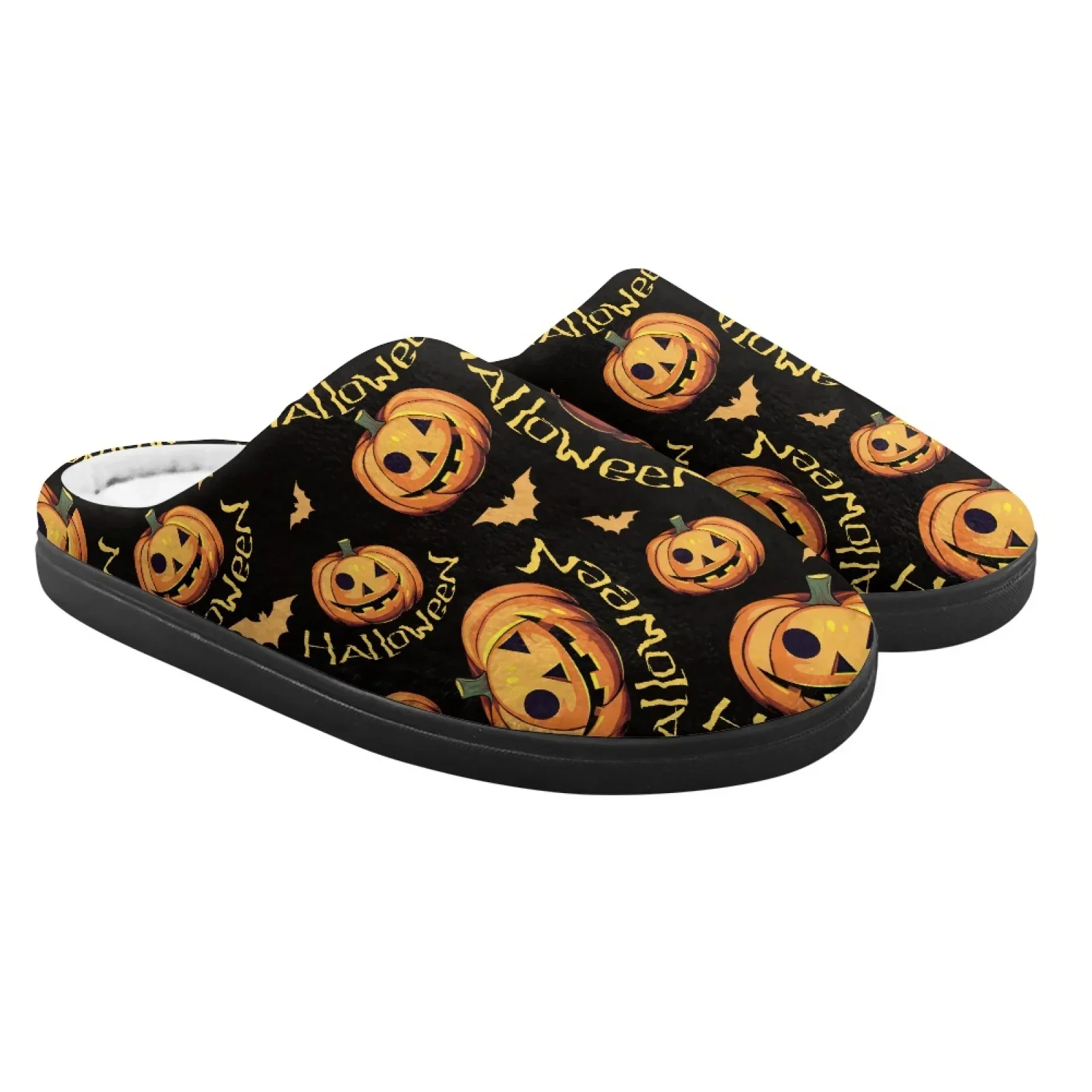 Высококачественные детские фланелевые туфли на плоской подошве в стиле Хэллоуин